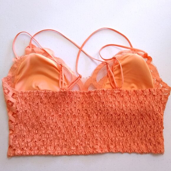 1X Sexy Lace Boudoir Bra & Matched Earrings! Mango Criss-Cross Spaghetti Straps - Picture 10 of 14